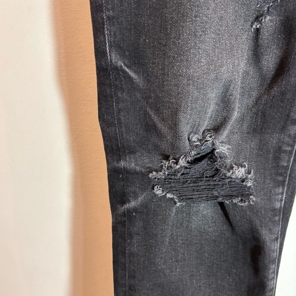 AMERICAN EAGLE Sz 31 x 30 Airflex Slim Distressed Jeans Black New with Tags - Picture 5 of 16